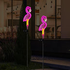 Flamingo Solar Lights Outdoor Decor, Solar Pink Flamingos Outdoor for Yard Decorations,Pink Neon Solar Flamingo Garden Lights for Outside,Pathways,Patio or Lawn Decor,Gifts for Mom(2Pack) - Image 5