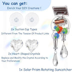 Solar Prism Rotating Suncatcher,Double Crystal Window Decor with Replaceable Heart‑Shaped Prism, Vibrant Home & Office Decoration, Great Gift for Christmas & Birthdays or Other Special Holidays - Image 6