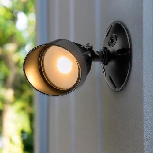 Maxxima LED Black Outdoor Flood Security Wall Light 800 Lumens 3000K 2 Pack - Image 4