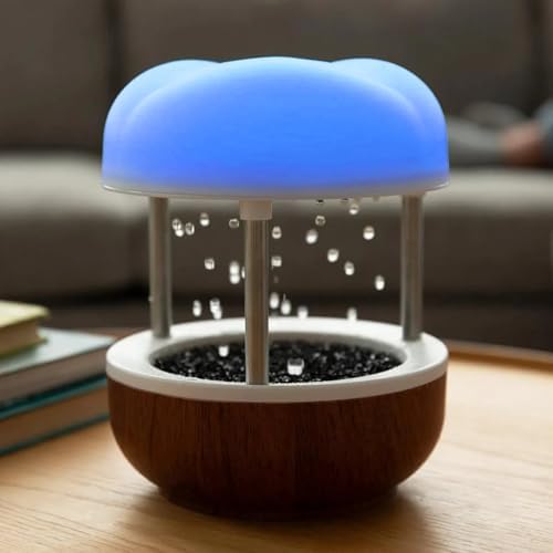 Mindsight ‘Calming Cloud’ Tabletop Water Fountain | Quiet Pump | Splash Resistant | Zen & Nature Décor | Promotes Focus, Stress Relief, Productivity, Sleep | Reminder to Pause & Reset | Desk Accessory by Mindsight