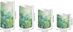 Palm Leaf Battery Operated Candles with Flickering Flame 4 Pack LED Pillar Candles with Remote Realistic Flameless Lights for Outdoor Patio Poolside or Garden Path Holiday Gifts - Image 2