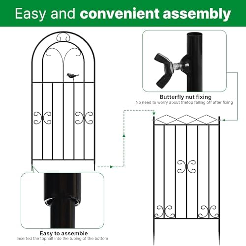 ARIFARO 2 Pack 78" H x 20" W Metal Garden Trellis for Climbing Plants - Image 6