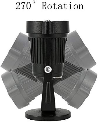 Bright Outdoor Wall Mount Spotlight 5W COB Garden Yard Path Landscape Lighting, Decorative Walls Trees Flags Lamp with Round Base and Power Plug, Pack of 2 (Warm White) - Image 3