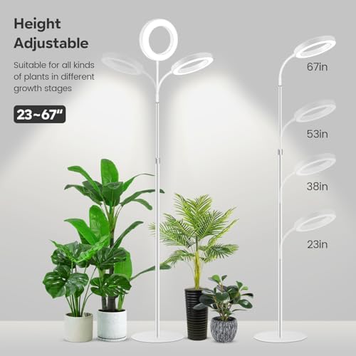 Garpsen Grow Light, Full Spectrum Plant Lights with Stand, for Large Plants - Image 2