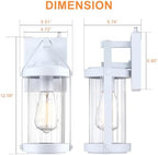 LONEDRUID 2 Pack Dusk to Dawn Sensor White Outdoor Wall Sconce Lightings - Image 6