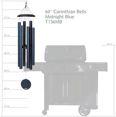 Corinthian Bells by Wind River - 60 inch Midnight Blue Wind Chime for Patio, Backyard, Garden, and Outdoor Decor (Aluminum Chime) Made in the USA - Image 6