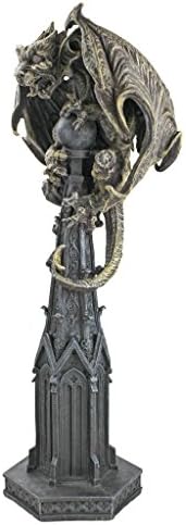 Design Toscano CL4187 Raptor, Gargoyle Surveyor of the Realm Sculpture,two tone stone - Image 4