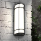 ASD 18" LED Outdoor Wall Light | Half Cylinder 3CCT, Porch Patio | Black by ASDLightingCorporation
