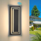 Dusk to Dawn Outdoor Wall Light,Exterior Light Fixtures 15.7 in,24W by ZSMAIKU