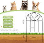26 Pack Small Garden Fence, 24in(H) x 28ft(L) Decorative Fencing - Image 3