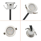 FVTLED Low Voltage LED Deck Light Waterproof Outdoor Garden Yard Decor Lamps Recessed Wood Decking Stair Landscape Pathway LED Step Lighting (6pcs, Warm White) - Image 6