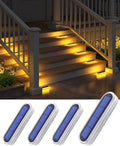 DetarZinLED Solar Step Lights Outdoor IP68 Waterproof 4 Pack Warm White Bar by DetarZinLED