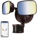 Feit Electric Smart Outdoor Flood Lights with Motion Sensor, 28W LED WiFi Security Light with Dusk to Dawn Compatible with Alexa and Hey Google, Tunable White, 2 Head, Hardwired, S9DFL/CCT/MOT/BZ/AG by FeitElectricCompany
