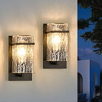 2-Pack Outdoor Wall Sconce,Black Waterproof Exterior Lighting by YAOWSZM