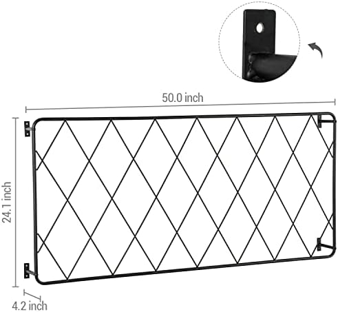 MyGift Wall Mounted Metal Garden Trellis for Climbing Plants, Set of 2 - Image 6