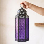 Vela Lanterns Decorative Indoor Tall Floor Candle Holder, Purple, XL - Image 3