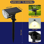 Kyosho Solar Outdoor Lights Waterproof IP67, 38 LEDs Solar Spot Lights Outdoor, 2-in-1 Landscape Spotlight with 3 Modes for Lawn, Pathway, Yard, Pool, 4 Pack - Image 6