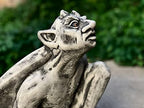 Large gothic gremlin Gargoyle figure outdoor Concrete antique decoration Sitting gargoyle statue French grotesque garden ornament Cast stone Guardian Gargoyle Statue Concrete Gargoyle Winged Creature - Image 5