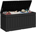 JUMMICO 78 Gallon Deck Box Waterproof Resin Outdoor Storage Box by JUMMICO