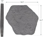 Arcadia Garden Products Set of 4, 16x17” Dark Gray Stepping Stone Fiberclay Pavers, Outdoor Garden Natural Repeatable Pattern Pathway, Faux Stone Decorative Landscaping Walkway - Image 6
