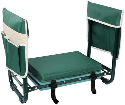 Garden Kneeler and Seat Bench with 2 Free Tool Pouch, Foldable Stool, EVA Foam Pad, with an Extra Soft Wider Cushion, and Large Tool Bag for Gardeninng Lovers - Image 6