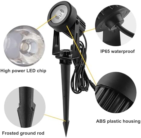 AVEKI Solar Spot Lights Outdoor, 4 in1 Solar Landscape Uplights, IP65 Waterproof Landscape Uplights for Garden Yard Driveway Porch (Warm White) - Image 6