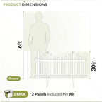 Zippity Madison Picket Fence Panels, White Vinyl DIY No Dig Kit - Image 6