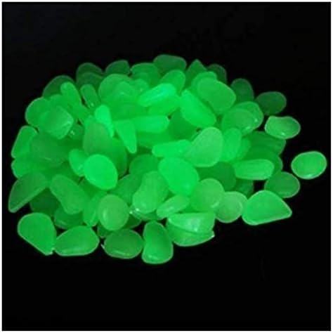 Glowing Stone Luminous Pebbles, Luminous Pebbles Glow in The Dark, Used for Garden Walkway Decoration, Aquarium Fish Tanks, Park Decorations, Etc., Decorative Resin Gravel (Size : 500PCS) - Image 2