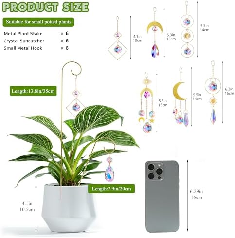 7pcs Crystal Sun Catcher Prisms and 6pcs Crystal Sun Catchers with Small Trellis - Image 7