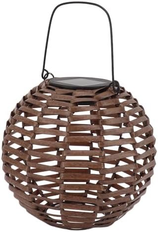 Rattan Solar Lantern, LED Hanging Lantern Outdoor Landscape Decorative Lamp for Garden, Lawn, Patio - Image 7