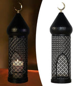 Indoor Lantern Hanging Candle Holder Lantern Led Lamp Iron Lamp with Hollow Frame for Subtle Lighting Suitable for Party Home Study Living Room Event, 36.5cmx9.8cm - Image 4