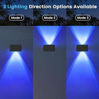 Fence Lights Solar Powered, Multicolor Solar Wall Lights Outdoor Waterproof IP67, Up and Down Solar Fence Lights Outdoor Dusk to Dawn for Patio, Garden, Backyard, Porch, Pathway, Festival (16 Pack) - Image 3