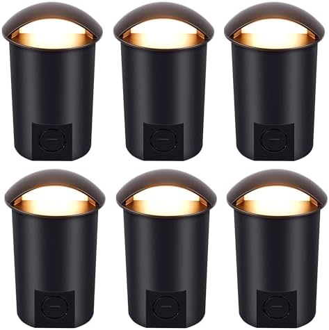 CLOUDY BAY [6 Pack] 5W Well Lights Low Voltage Landscape Lighting,12V-24V Waterproof Outdoor Side-lit Light,2700-5000K 5CCT In Ground Lights for Fence Pathway Deck, IP67 Rating,Bronze by CLOUDYBAY