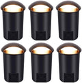 CLOUDY BAY [6 Pack] 5W Well Lights Low Voltage Landscape Lighting,12V-24V Waterproof Outdoor Side-lit Light,2700-5000K 5CCT In Ground Lights for Fence Pathway Deck, IP67 Rating,Bronze by CLOUDYBAY