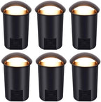 CLOUDY BAY [6 Pack] 5W Well Lights Low Voltage Landscape Lighting,12V-24V Waterproof Outdoor Side-lit Light,2700-5000K 5CCT In Ground Lights for Fence Pathway Deck, IP67 Rating,Bronze by CLOUDYBAY