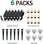Lumina Lighting® 4W Landscape Lighting 12V Landscape Lights Low Voltage Landscape Spotlights Warm White Waterproof Outdoor Replaceable LED Bulb for Garden, Lawn, Porch, Patio and Yard (Black, 6-Pack) - Image 3