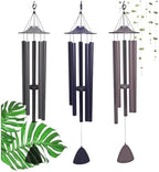 Adjustable Tone Wind Chime Pendant 45 Inch Deep Tone Windchime Home Decorative Balcony Hanging Ornament Garden Wind Chimes Bells(Silver) by Unknown