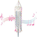 Crystal Wind Chimes - Glass Wind Chimes for Outside, Outdoor Crystal Suncatcher with Tuned Tubes, Reflective Windchimes Outdoors Unique, Hanging Prism Rainbow Maker Chandelier Home Decor Gift by Dvehdbay