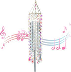 Crystal Wind Chimes - Glass Wind Chimes for Outside, Outdoor Crystal Suncatcher with Tuned Tubes, Reflective Windchimes Outdoors Unique, Hanging Prism Rainbow Maker Chandelier Home Decor Gift by Dvehdbay