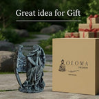 OLOMA Guardian Weeping Angel Concrete Garden Statue Kneeling Crying Cherub Sculpture Outdoor Memorial Grave Decor Religious Lawn Ornament Cemetery Headstone Tribute Art Handcrafted Spiritual Figurine - Image 6