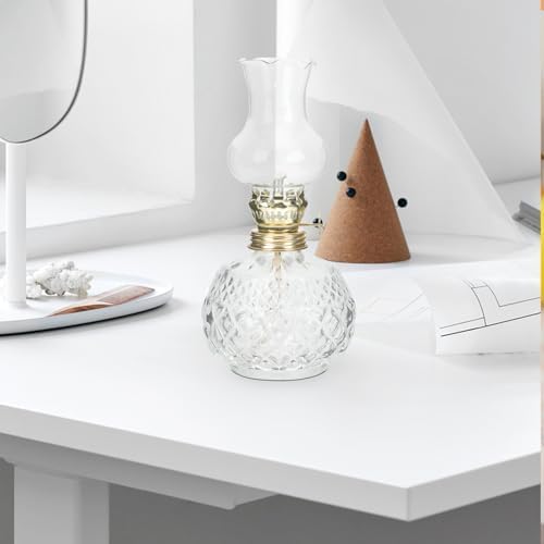 DIY Oil Light Vintage Kerosene Lamp with Glass Cover and Wick - Image 4