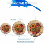 Fall Orange Wind Spinner for Yard and Garden, Thanksgiving Maple Sunflowers Pumpkin Hanging Wind Spinner Outdoor 3D Kinetic Wind Sculpture Spinners Indoor Outdoor Patio Décor Ornaments Gift 10" - Image 2