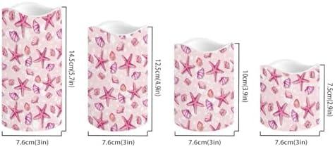 Sarfish Pattern Flameless Candles Battery Operated Candles Set of 4 with Remote Control Timer Color Changing Pillar Candles Bulk Tea Lights Home Table Kitchen Decoration - Image 2
