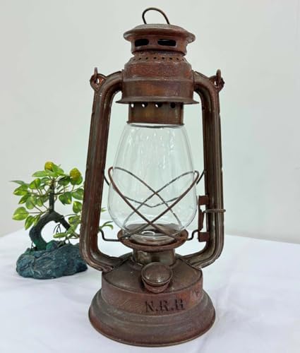 Vintage Lantern Rustic Candle Lantern Outdoor Decoration | Rustic Flammed Hanging Lamp for Halloween Decor | Christmas Decor | Yard Door | Front Decor |Garden Decor | Outdoor Decor | 12 inches | - Image 2