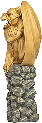 Design Toscano NG33967 Trystan, Gargoyle Sentry of the Night Sculpture,two tone stone - Image 5