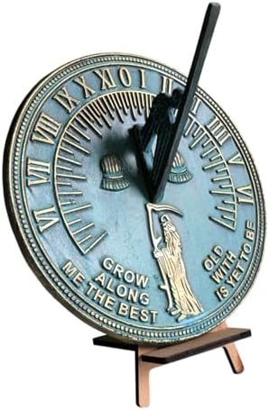 NauticalMart Brass Father Time Sundial with Verdigris Highlights Home Decorative Timeless Garden Decor Historical Ornament Gift by NauticalMart