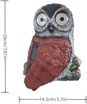 Owl Tree Hugger Figurine Solar-Powered Owl Decor Garden Statue for Patio Yard Balcony Housewarming Gifts for Mom Women Grandma - Image 7