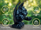 OLOMA Concrete Gargoyle Statue Gothic Garden Decor Heavy Outdoor Sculpture Made from Stone with Protective Resin Coating Weather Resistant Mythical Guardian for Yard Patio Entryway - Image 6