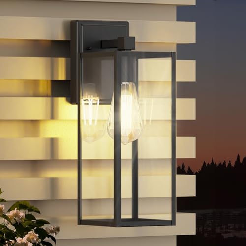 WIHTU 16in Outdoor Light Fixture Wall Mount, Exterior Porch fixtures 1 Pack by WIHTU