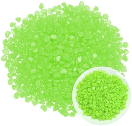 M METERXITY 3000-Pack Glow in The Dark Rocks, 0.31"-0.43" Resin Outdoor Garden Decorations Luminous Pebbles Stones for Garden Plants/Aquarium/Backyard Path, Aquarium Gravel [Green] by MMETERXITY